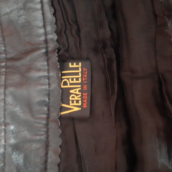 VINTAGE Leather Midi Skirt - Picture 4 of 12